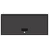 vidaXL Wall Cabinet for Garage with Gas-lift Door Black