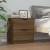 vidaXL Bedside Cabinet Set of 2 Brown oak Engineered wood Standard
