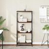 vidaXL Bookcase Brown oak Engineered wood and metal Medium