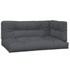vidaXL Pallet Sofa Set Anthracite Solid Acacia wood Medium Modular