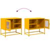 vidaXL TV Cabinet Mustard Yellow Cold-rolled Steel 26.8x15.4x23.8 in