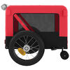 vidaXL Pet Bike Trailer Red and Black Oxford fabric, Iron, PVC Medium