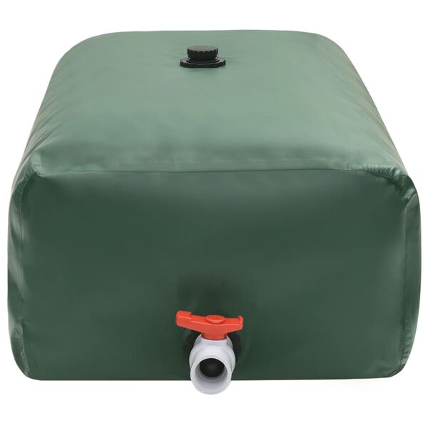 vidaXL Water Tank Green PVC Large Foldable Water Tank Rectangular