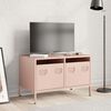 vidaXL TV Cabinet Pink Cold-rolled steel 26.8x15.4x17.1 in TV Cabinet