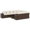 vidaXL Garden Sofa Set Brown, Cream White