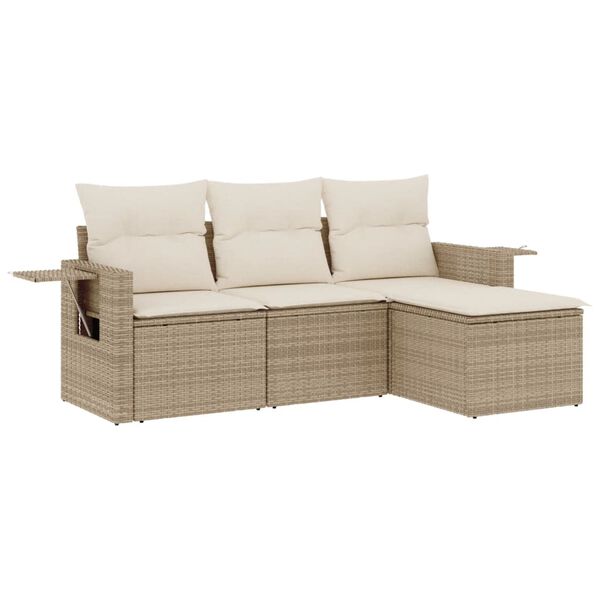 vidaXL Garden Sofa Set Beige