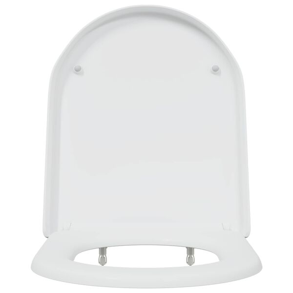 vidaXL Toilet Seat White 18.19 x 14.17 x 1.69 in Duroplast