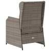 vidaXL Garden Bench with Cushion 2 pcs Gray Poly rattan