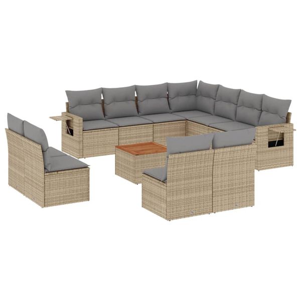 vidaXL Garden Sofa Set Beige