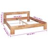 vidaXL Bed Frame Oak Solid Oak Wood Double Tough Bed Frame