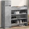 vidaXL Shoe Cabinet Concrete Gray 39.6"x11"x39.4" Engineered Wood