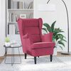 vidaXL Armchair Wine Red Velvet, Plywood Standard Durable Armchair
