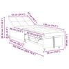 vidaXL Sofa Bed Light Grey 76.38 x 19.69 x 32.28 in Plywood