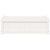 vidaXL Garden Planter White Solid Pine Wood Medium Decorative Inlays
