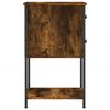 vidaXL Bedside Cabinet Smoked Oak Engineered wood, iron Compact