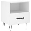vidaXL Bedside Cabinet Set of 2 White Engineered wood, iron