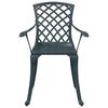 vidaXL 3 Piece Bistro Set Green Cast Aluminum