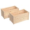 vidaXL Garden Planter Set of 2 Brown Solid pinewood Medium Durable