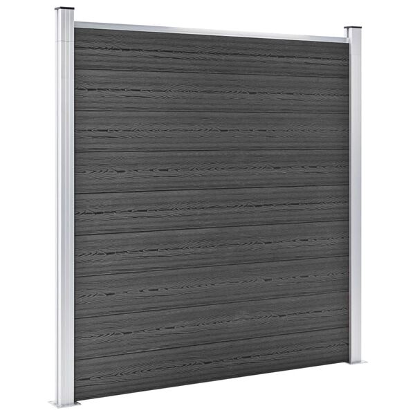 vidaXL Fence Panel Set WPC 547.6"x73.2" Black