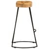 vidaXL Gavin Bar Stool Set of 2 Brown and black Solid mango wood and iron