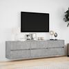 vidaXL TV Wall Cabinet Concrete Gray Engineered Wood Large