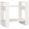 vidaXL Book Cabinet White Solid pine wood Compact Book Cabinet