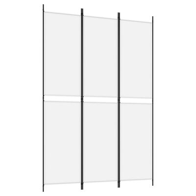 vidaXL 3-Panel Room Divider White 59.1"x86.6" Fabric