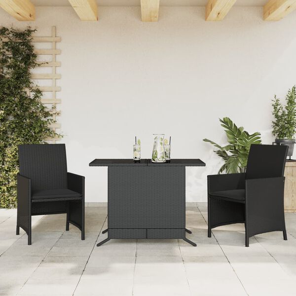 vidaXL Bistro Set Black