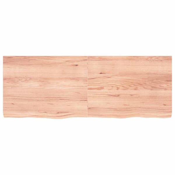 vidaXL Bathroom Countertop Light Brown 63.0 x 23.6 x (0.8-2.4) " Treated Solid Wood