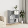 vidaXL Bookcase Concrete grey Engineered wood Medium Bookcase