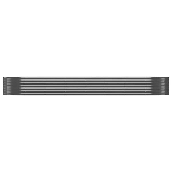 vidaXL Garden Raised Bed Anthracite Powder-coated steel Large Durable