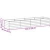 vidaXL Garden Raised Bed Silver Galvanized steel Large