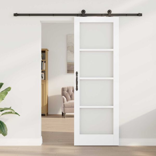 vidaXL Sliding Door ORKDAL White 28.94 x 83.07 in
