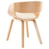 vidaXL Dining Chair Cream and light brown