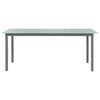vidaXL Garden Table Light grey Aluminum 74.8 in x 35.4 in x 29.1 in