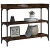 vidaXL Console Table Smoked Oak Engineered wood, Metal