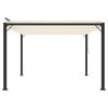vidaXL Gazebo Cream PA coated 100% polyester fabric, aluminum 10x10 ft