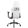 vidaXL Gaming Chair White and Pink Faux Leather Adjustable Gaming Chair