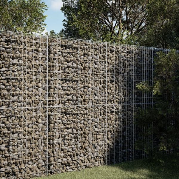 vidaXL Gabion Basket Silver Galvanized Iron Large Heavy Weight Endurance