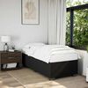 vidaXL Bed Frame Black Polyester Fabric, Plywood, Engineered Wood Twin