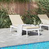vidaXL Sun Lounger White Polypropylene Standard Adjustable Armrests