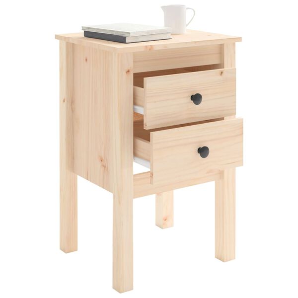 vidaXL Bedside Cabinet Pine Solid Pine Wood Medium Bedside Cabinet