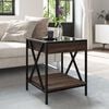 vidaXL Coffee Table Brown Oak Engineered wood, Glass, Metal Small