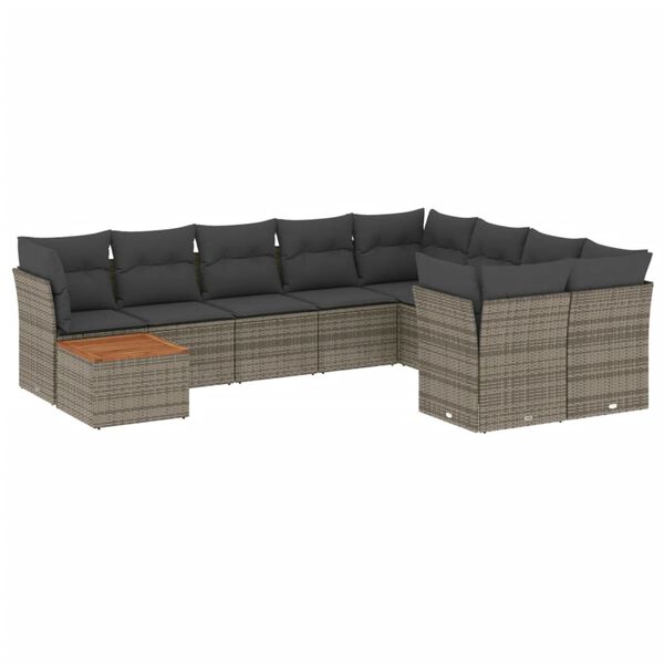 vidaXL Garden Sofa Set Grey