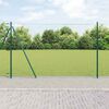 vidaXL Fence with Posts Green 1.4 x 50 m PVC-coated steel