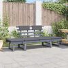 vidaXL Garden Bench Dark grey Solid Acacia Wood with grey wash finish