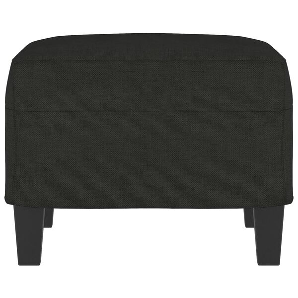 vidaXL Footstool Black Fabric (100% polyester), plywood 23.6x19.7x16.1 in