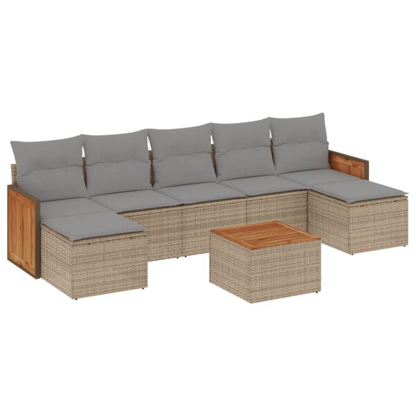 vidaXL Garden Sofa Set Beige