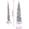 vidaXL Artificial Half Christmas Tree Silver PVC, Steel Extra Tall