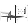 vidaXL Bed Frame Black Powder-Coated Steel Small Single Durable